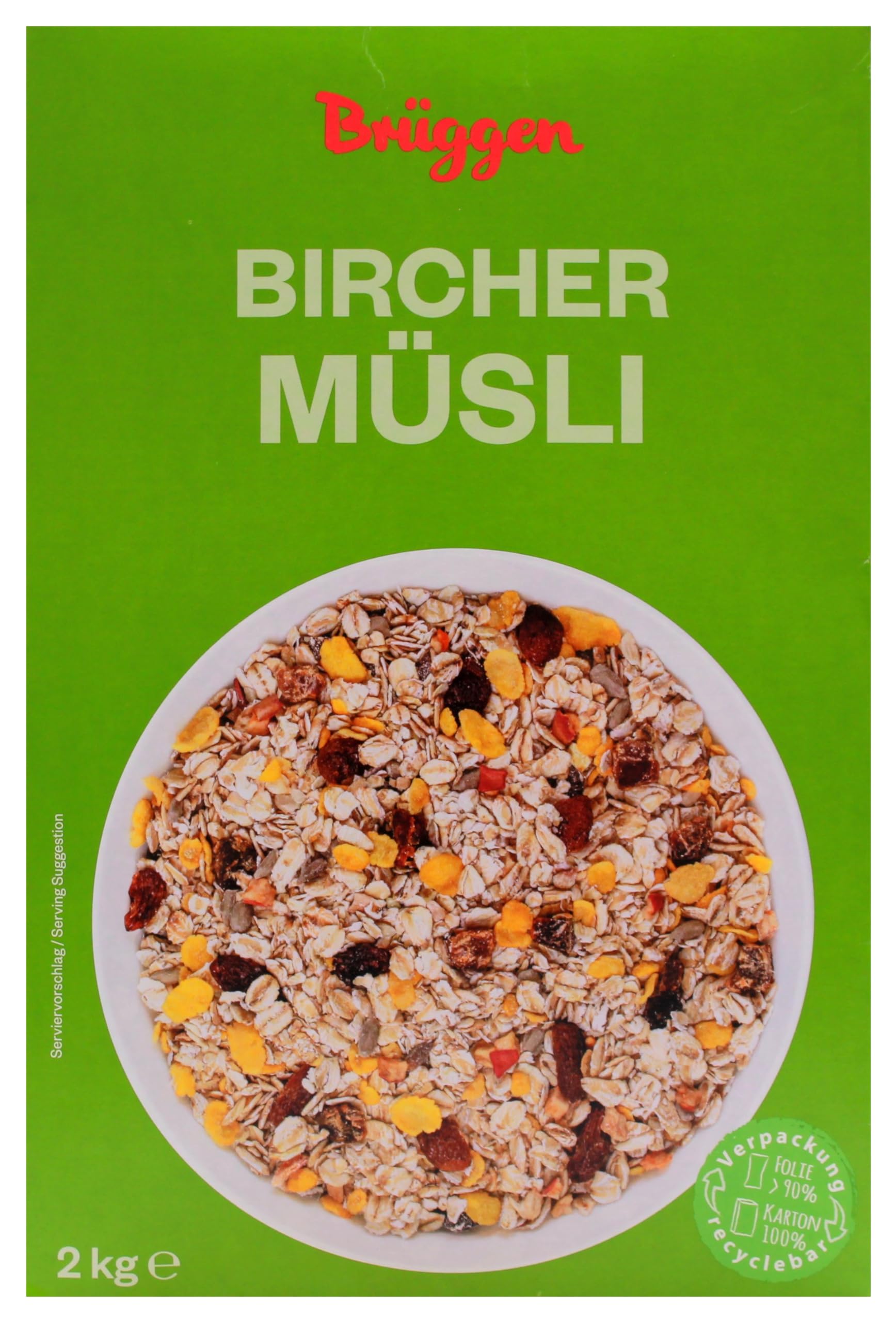 Brüggen Bircher Müsli, 4er Pack (4 x 2 kg)