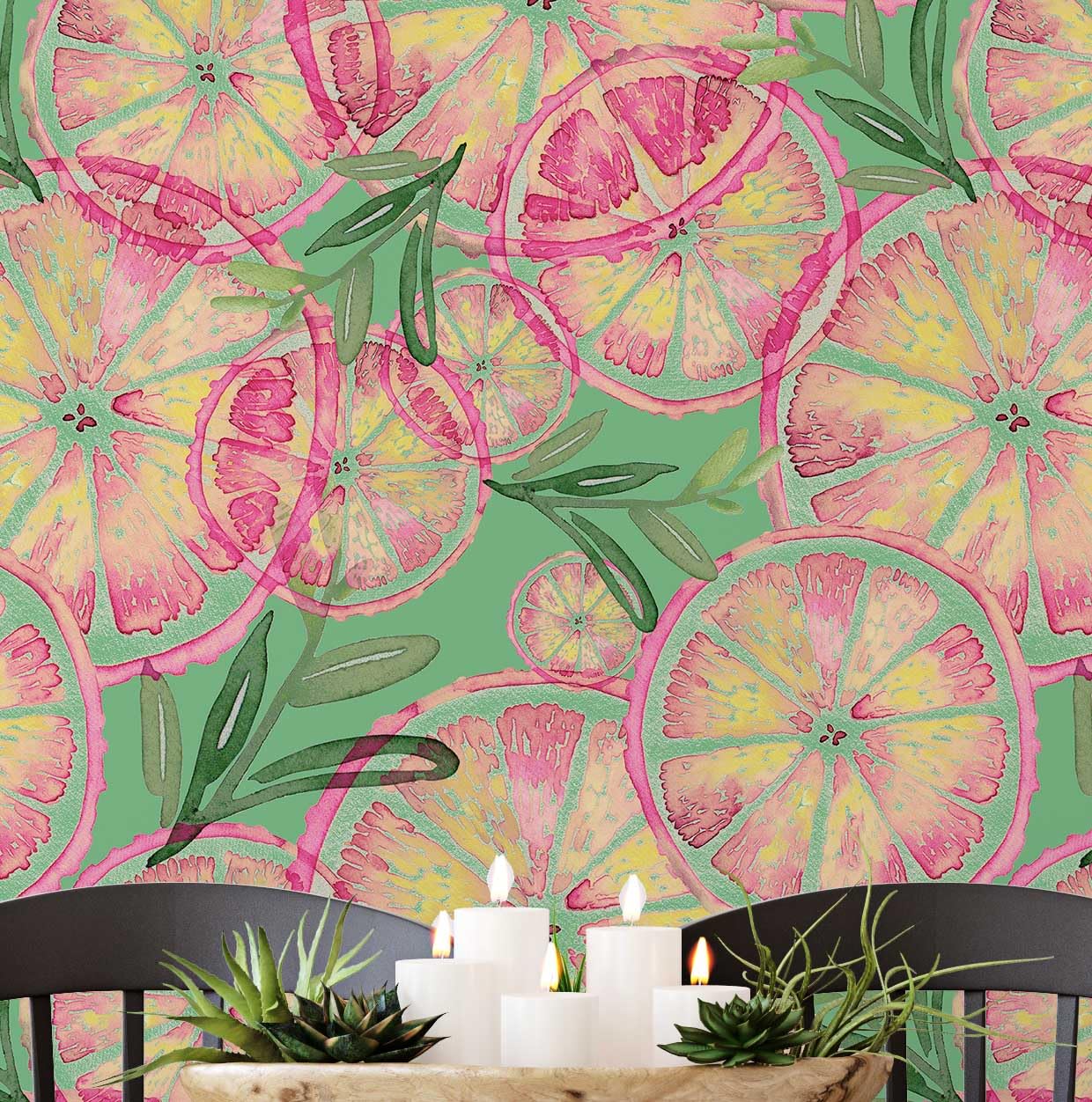Papier Peint Vinyle Autocollant Lessivable Revêtement Mural Facile Rose 120"