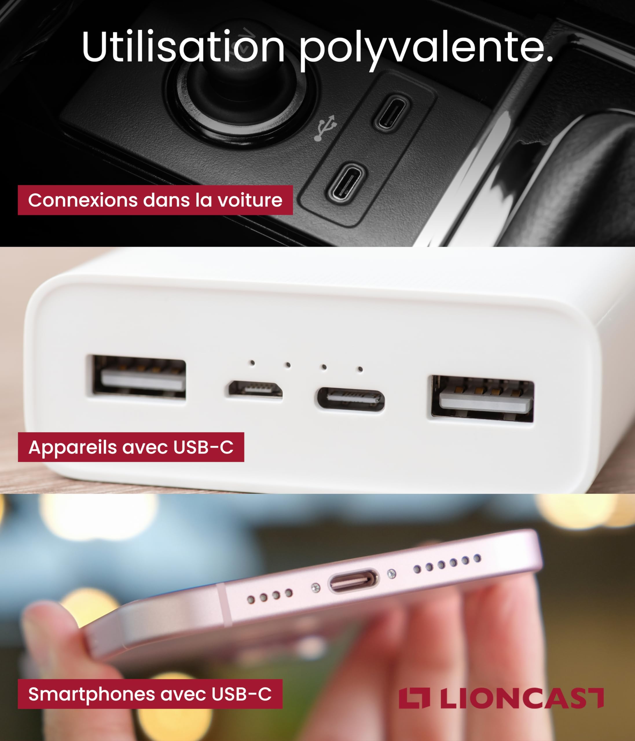 Lioncast® Câble USB-C (4m) - Câble de Charge pour Manette PS5 - Charge Rapide et Transfert Efficace - Câble USB Type-C Durable de 4m - Compatible avec Xbox One, iPhone 15, et Appareils USB-C