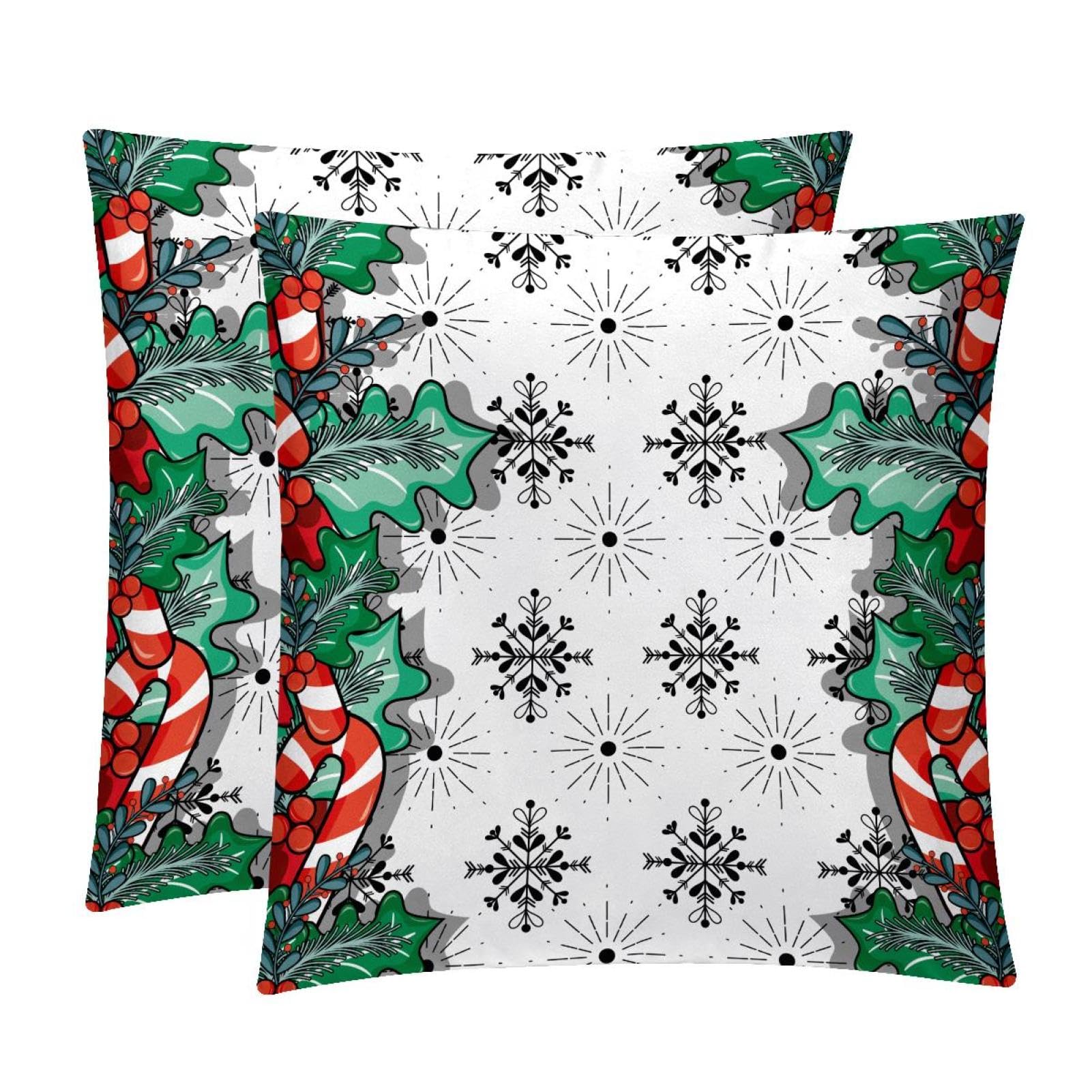TDGKPZ Christmas Throw Pillow Covers 2 Pack Cushion Cases Decorative Pillow Cases Home Decor 40x40cm