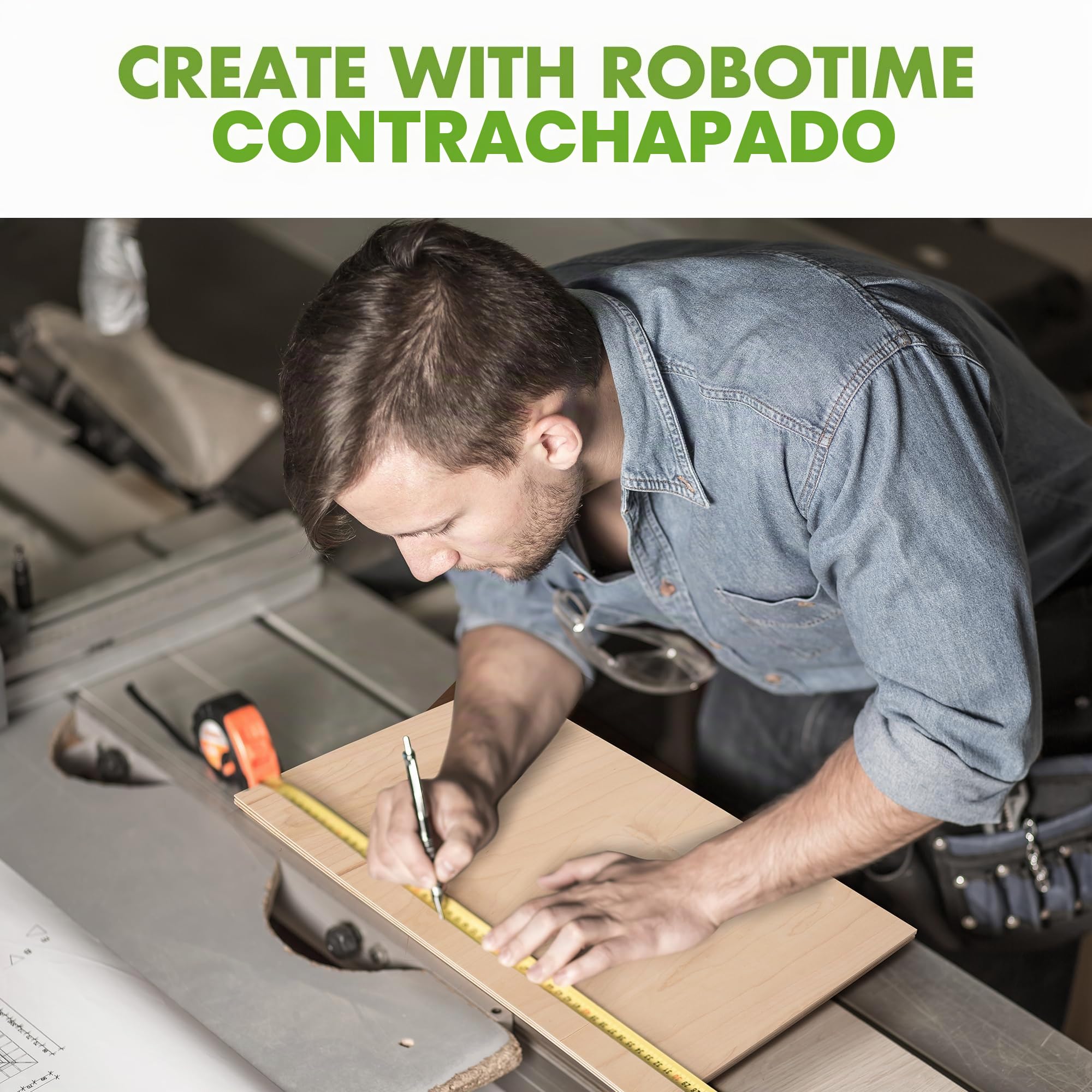 ROBOTIME Tablero Madera Contrachapada 3mm Abedul A3 30×42cm 6 Piezas Tablero de Madera a Medida Para Bricolaje,Pirograbado Corte por Laser CNC Router Modelado