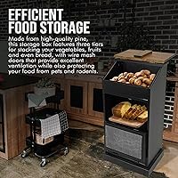 Vista 4 de Peaceful Classics Caja de Madera para Almacenamiento de Papas, Contenedores de Pan de Madera, Contenedor Decorativo y para Cebollas, Contenedor