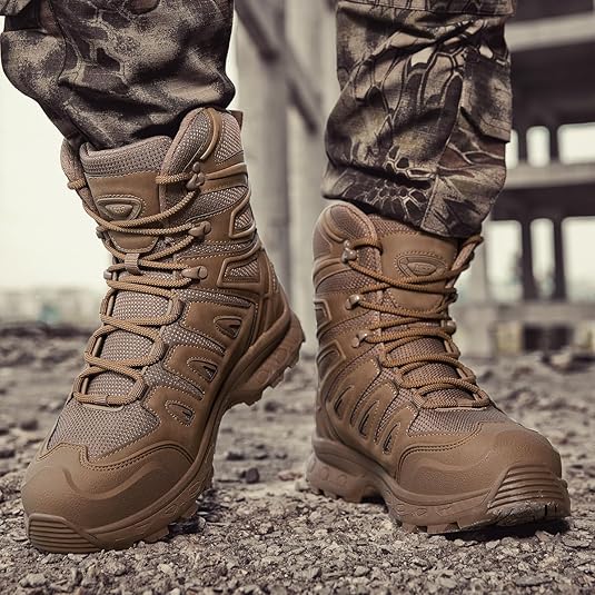 Amazon | [WBADAN] ミリタリーブーツ メンズ ハイカット バイクブーツ