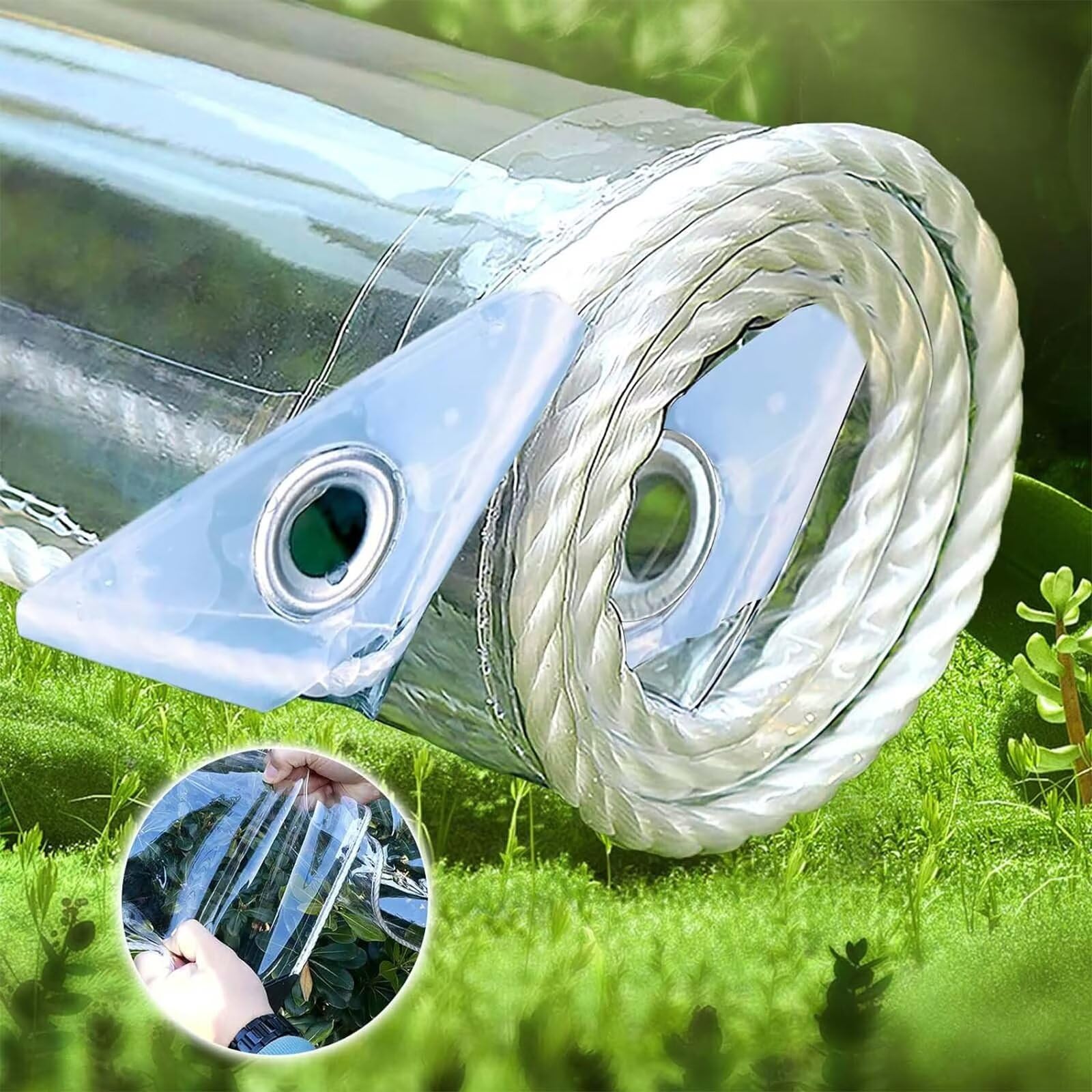 Zglcqsgy Clear Tarp 3 X 1 M Heavy Duty Waterproof Pvc Transparent Tarpaulin Poly Clear Vinyl Tarp Cover,Clear Awning Canopy Patio Enclosure(0.35Mm/400G/M²)