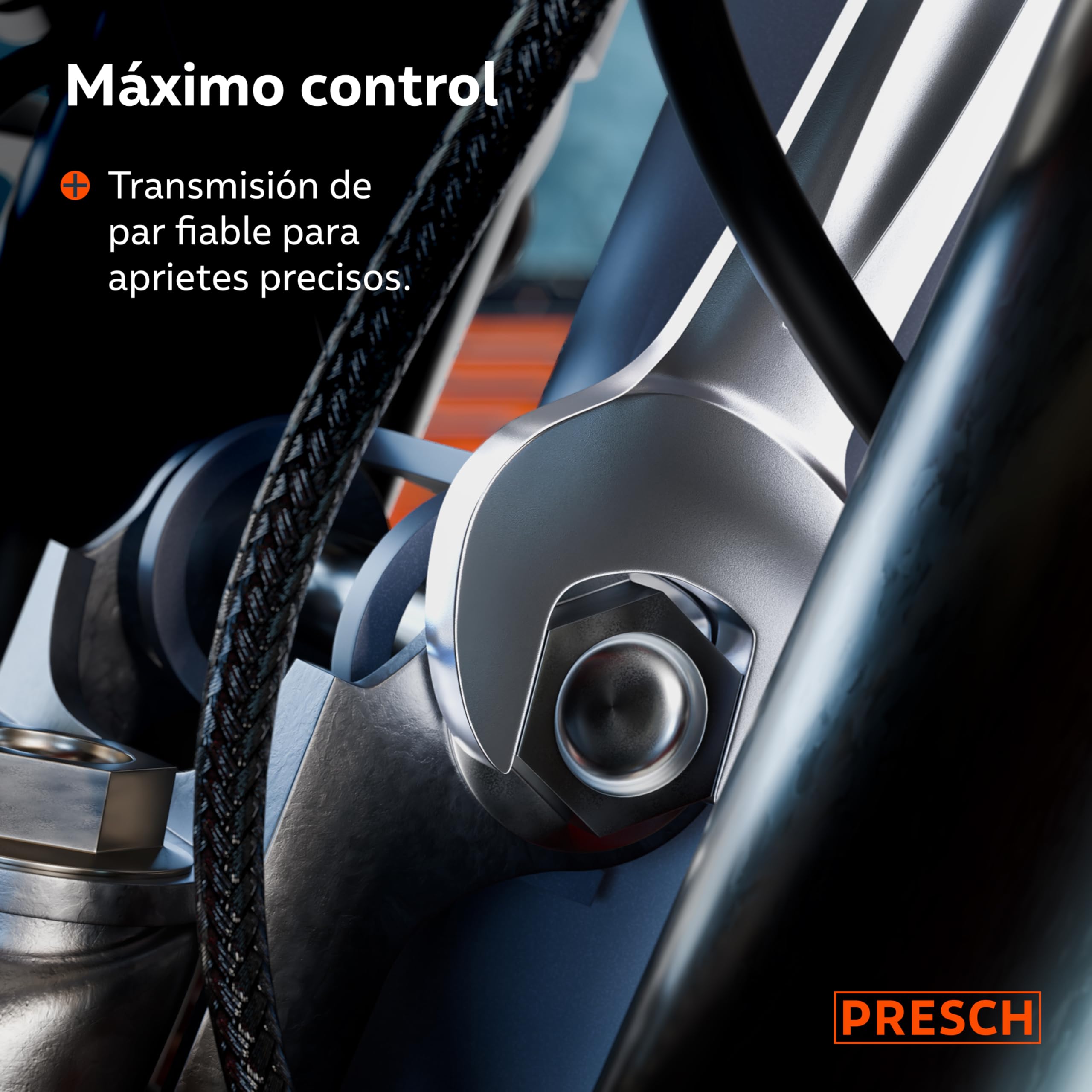 PRESCH Llave combinada 12mm - Llave fija con precisión y extremadamente robusta - Extremo de boca inclinado 15° para trabajos en espacios reducidos