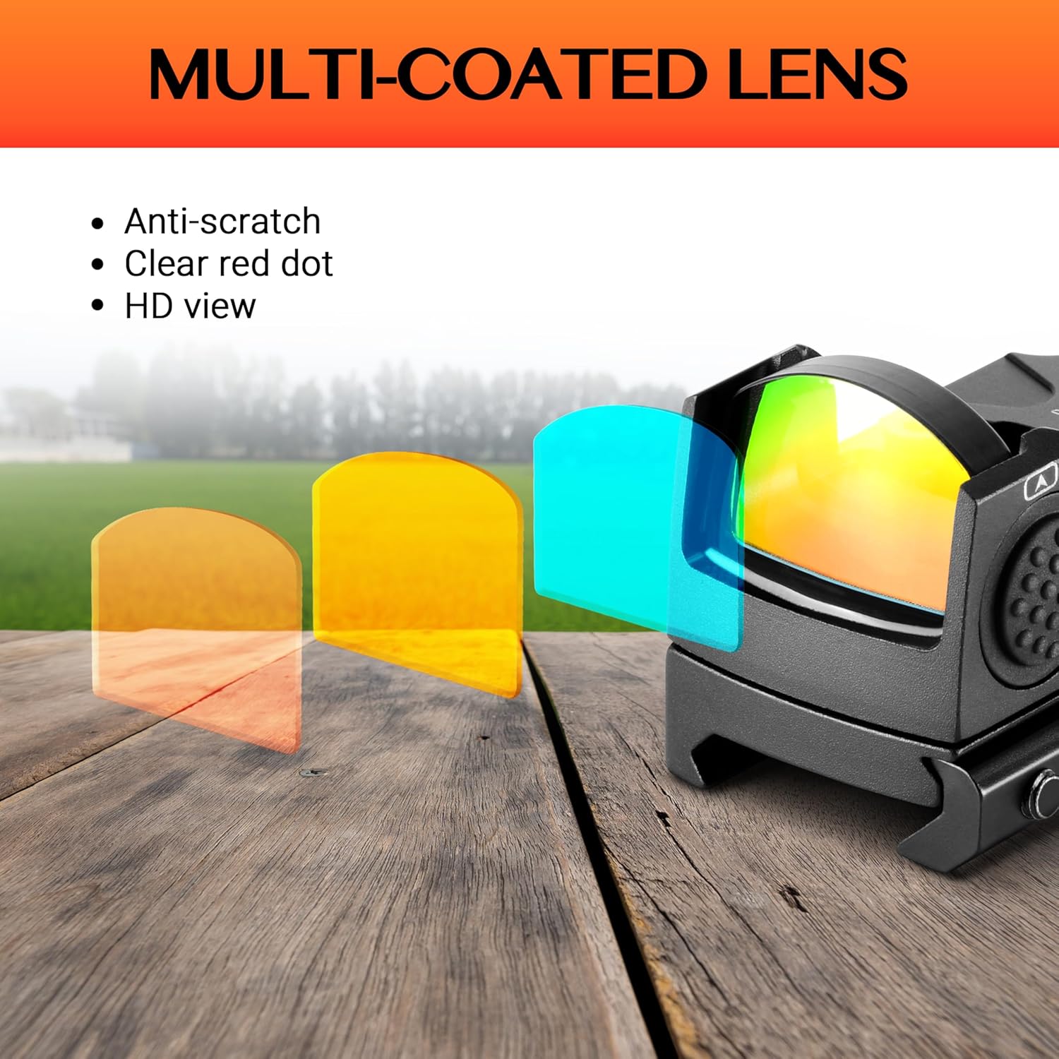 Aomekie Red Dot Sight 2 MOA Adjustment for 22mm Picatinny/Weav Rail,Mini Reflex Sight Red Dot Optic with Shake Awake and 12 Brightness