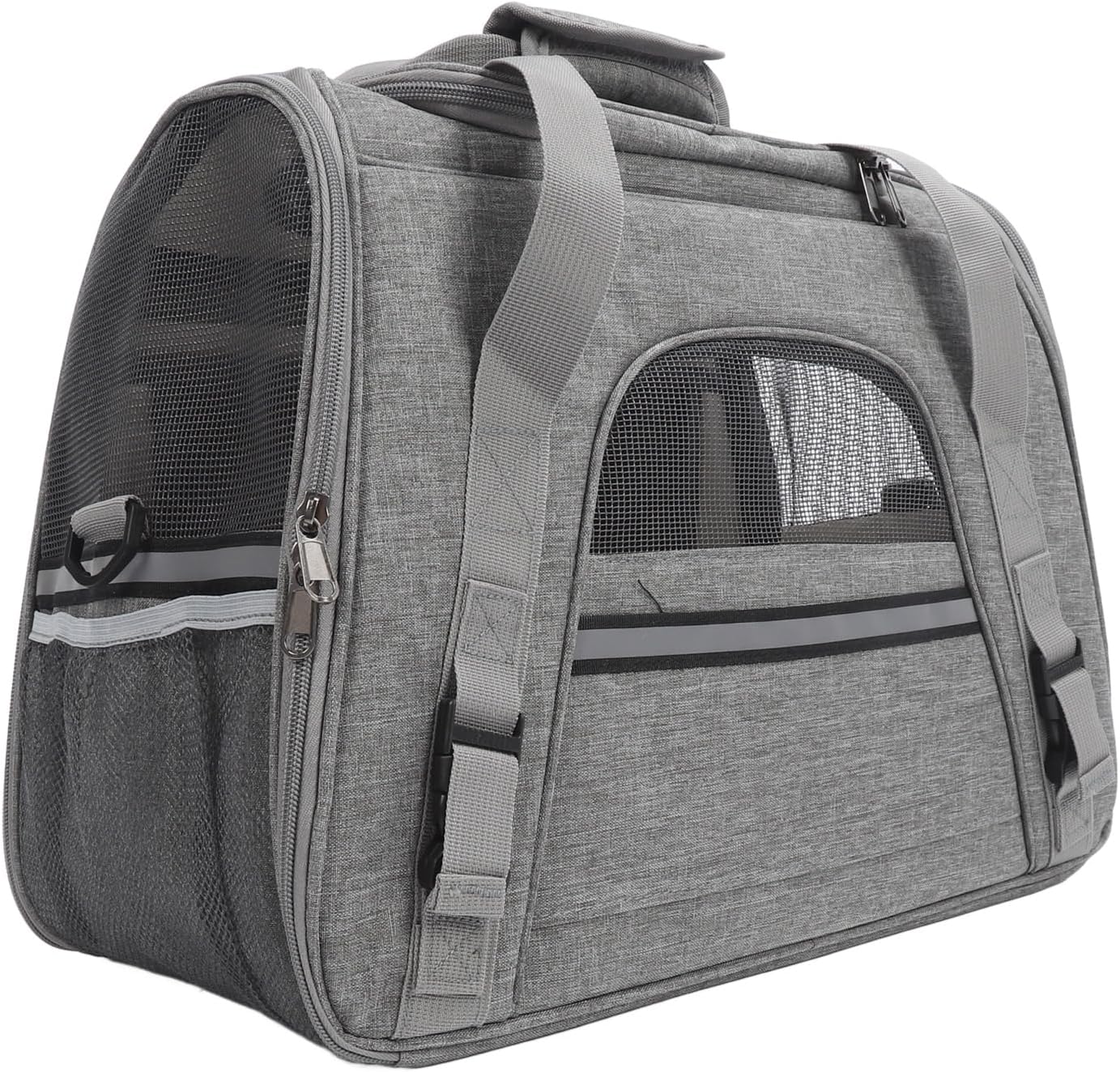 Large Capacity Dog Carrier Bag, Soft Sided Pet Travel Carrier, Breathable Space Capsule Design with Multi Functional Carry Options for Small Dogs and Cats