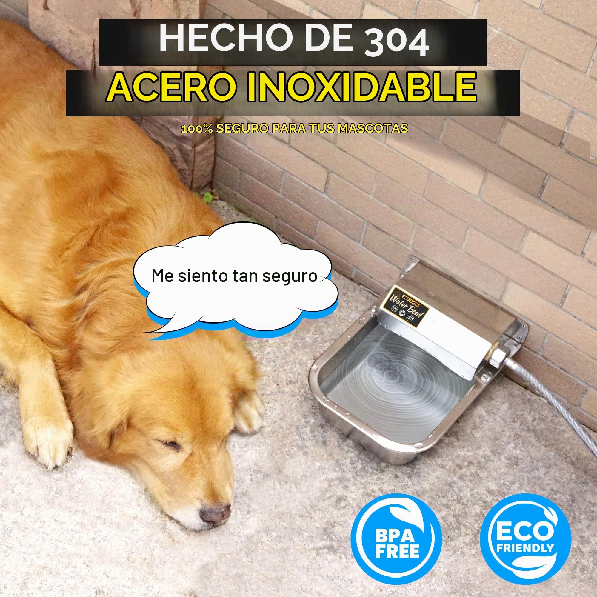 Dispensador automático de agua para perros para exteriores