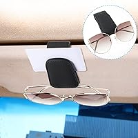 Vista 5 de Liliful 6 Pcs Sunglass Holder for Car Visor Magnetic Visor Sunglass Holder Eyeglass Hanger Clip PU Leather Sunglass Visor Clip Car Visor Accessories