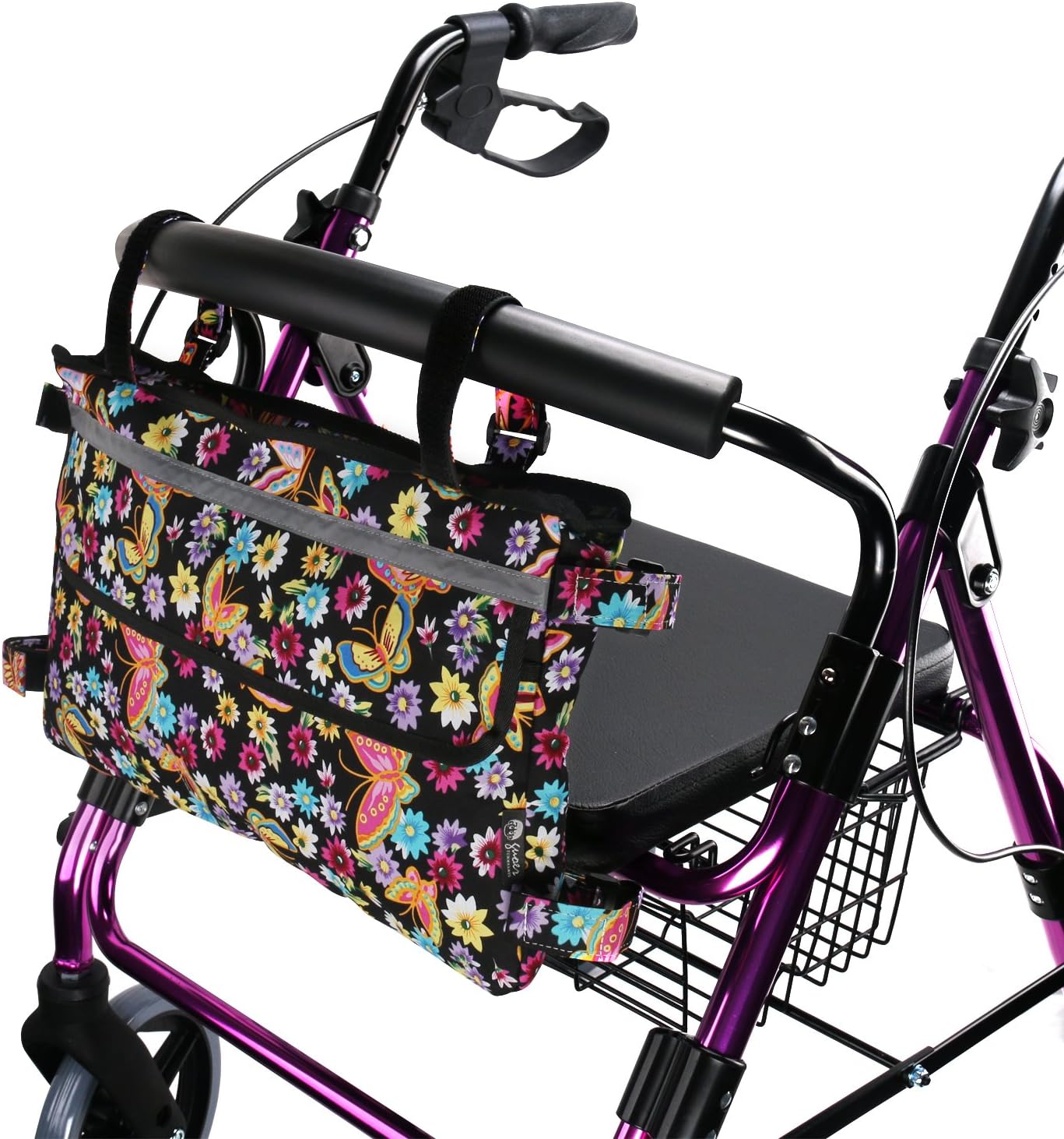 GUOER Walker Bag Suitable for Multiple Walking Aids Rollator Bag Multi-Size Multiple Colors (9.8Wx15.7L in,Color9801)