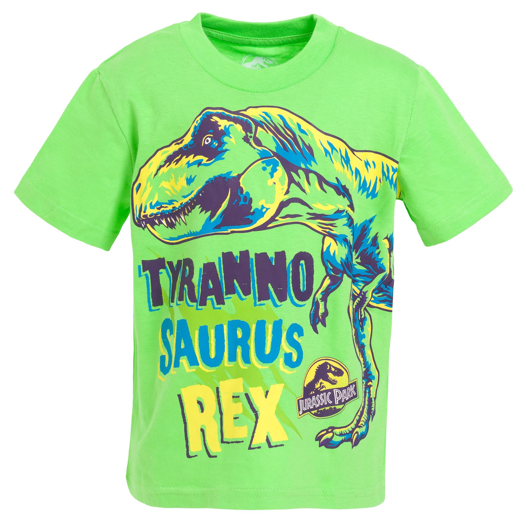 Jurassic World Dinosaur Toddler Boys 4 Pack Graphic T-Shirt Red/Green/Blue 2T