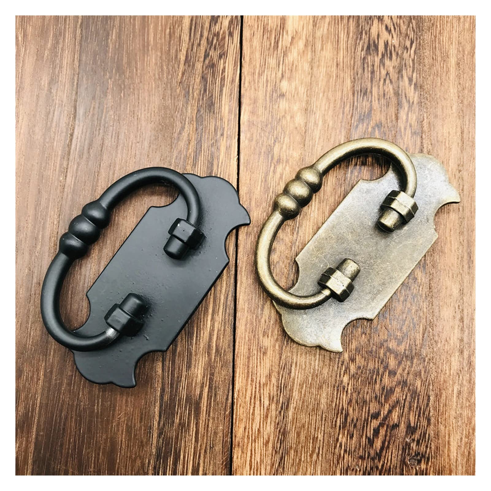 Poignée de porte noire moderne pour armoire et boîte en bois