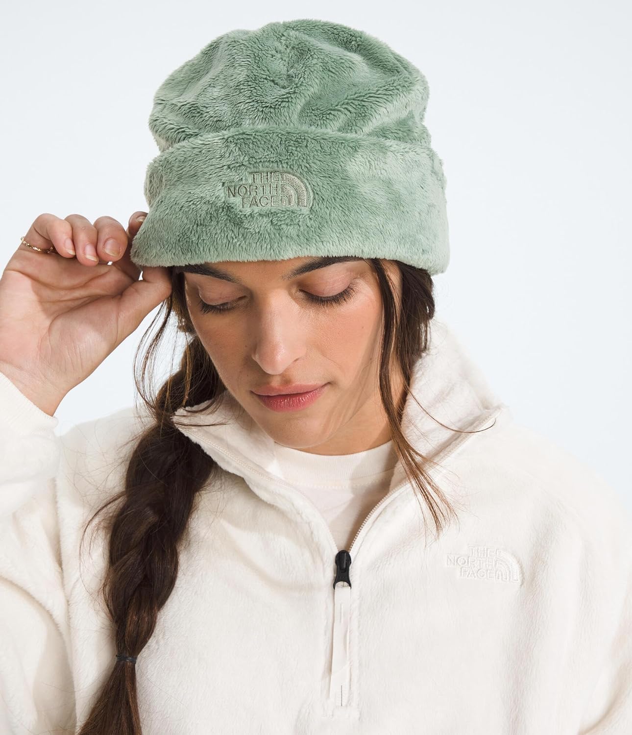 The North FACE Womens Osito Beanie | Classic Fit, Cuffed Winter Hat with Cozy Recycled Fleece, Embroidered Logo - Image 2