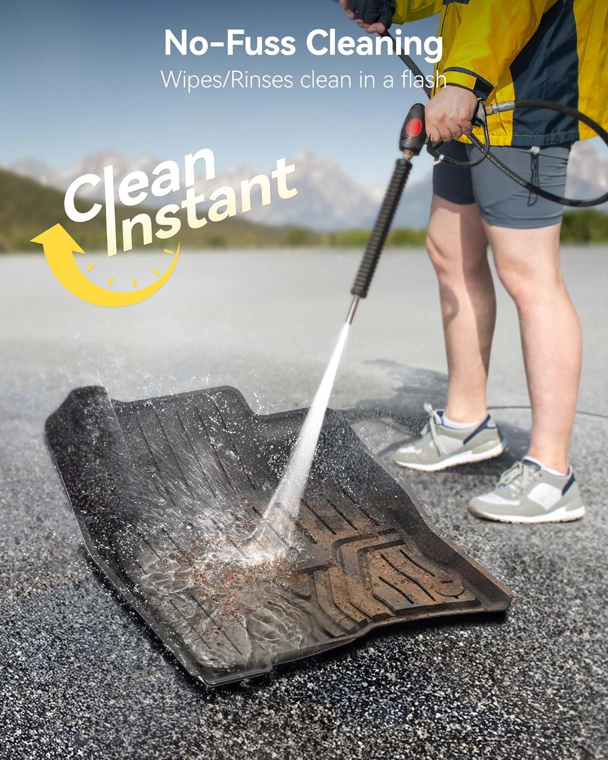 3W Floor Mats Fit for Honda Civic Sedan 2016-2021 & Hatchback 2017-2021 & Coupe 2016-2020, Custom Fit Floor Liner for 1st 2nd Row Full Set TPE All-Weather Car Liners - Image 3