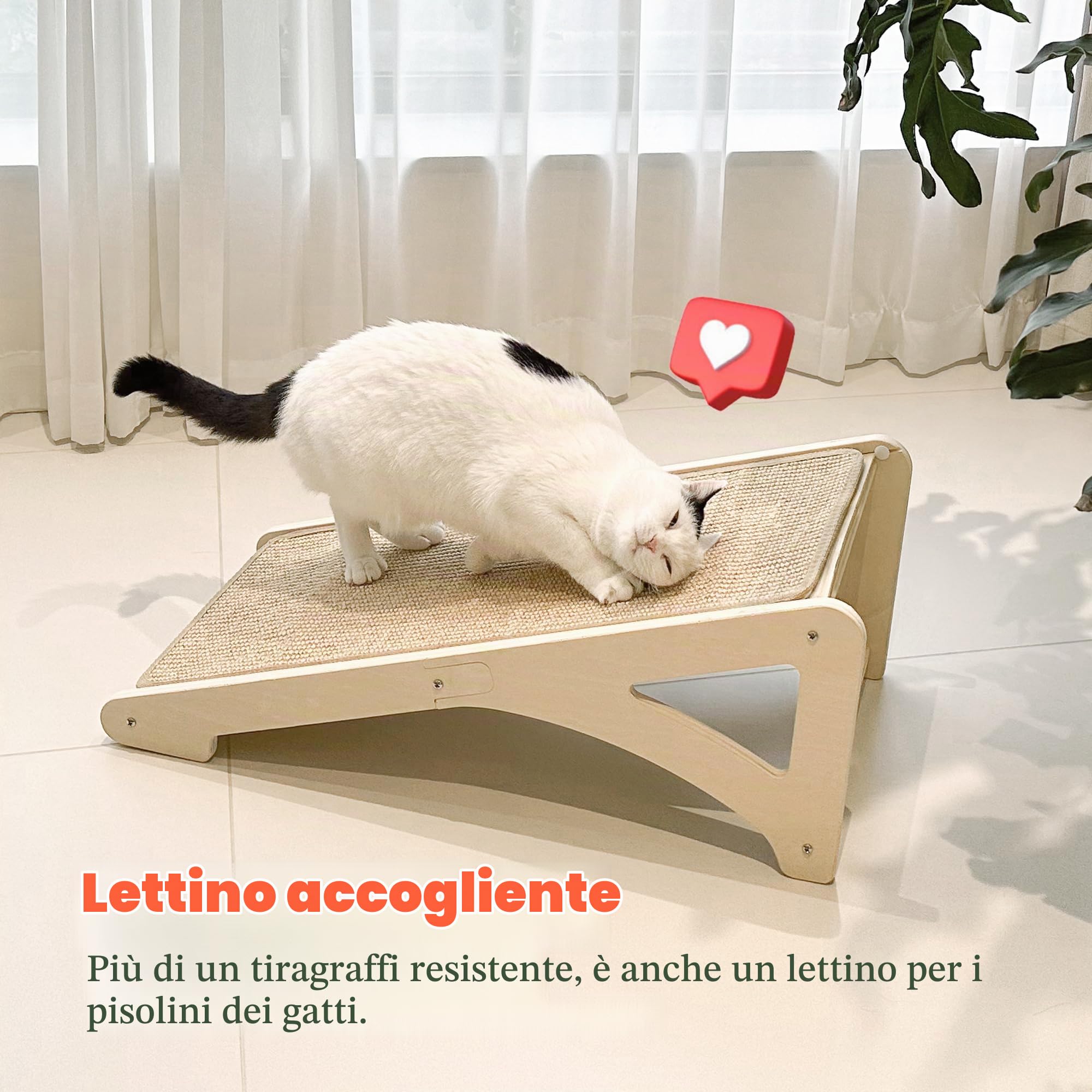 PETKARAY Tiragraffi per Gatti, Rampa in Sisal a Forma di L per Interni, Protezione per Mobili da Parete da 27" con Giocattolo a Forma di Topo