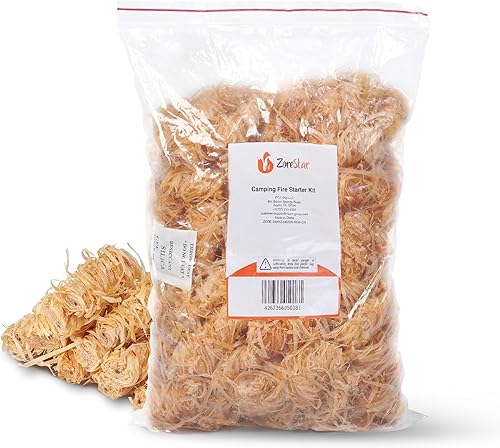 Zorestar Arrancadores de fuego para estufas de leña - Paquete XXL de 100 arrancadores de fuego de carbón y madera para encendido rápido - Ideal para