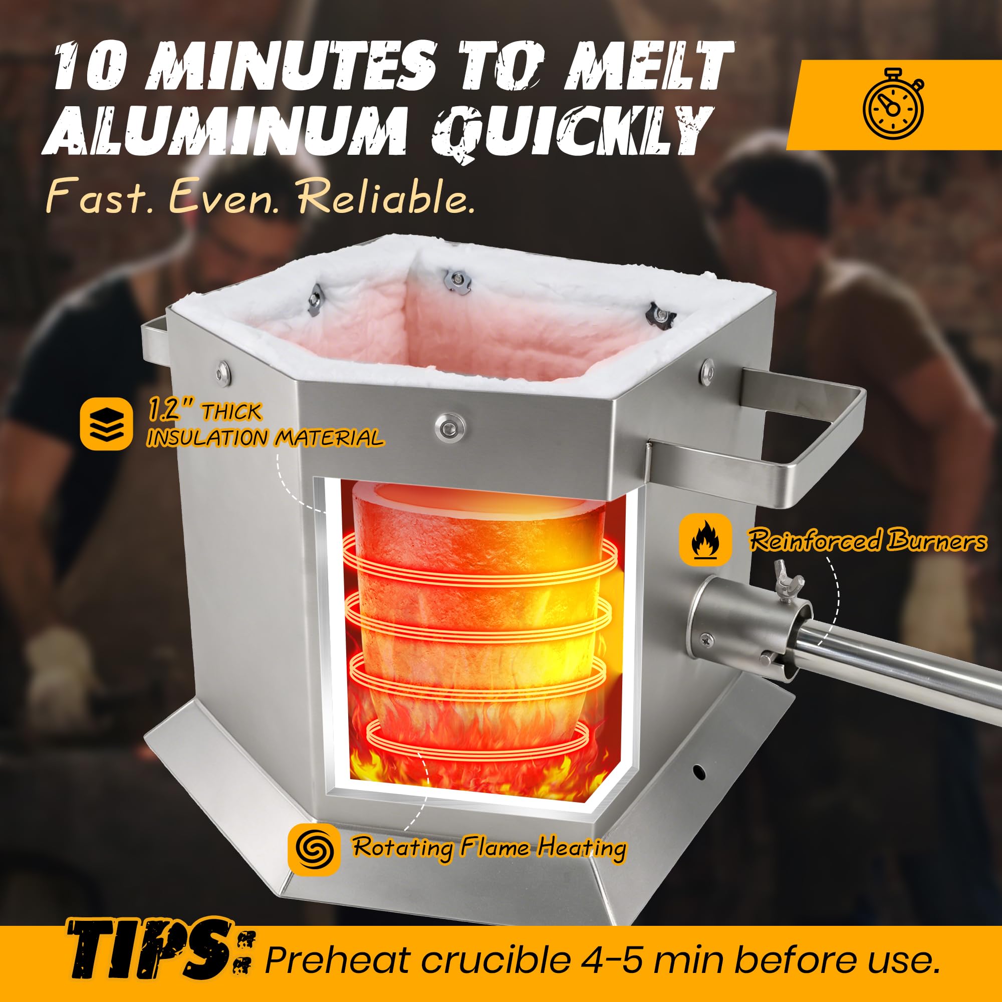 CANALHOUT 7KG Melting Furnace Kit,Heavy Duty Propane Smelting