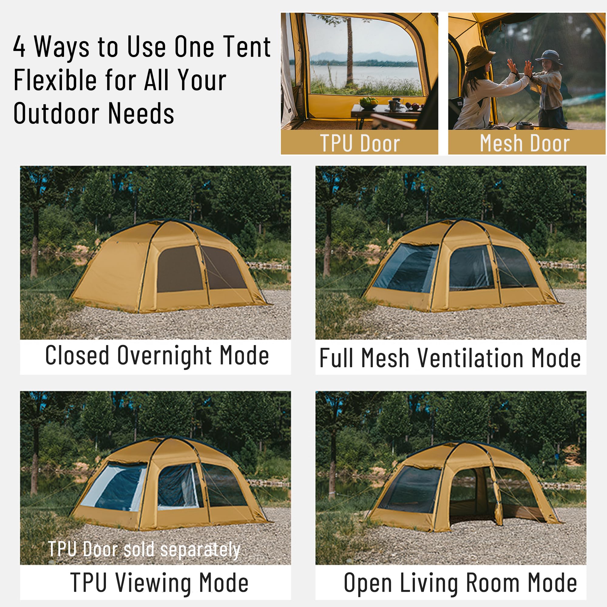 Amazon.com : Naturehike Dune10.9 Camping Hot Tent with Stove Jack