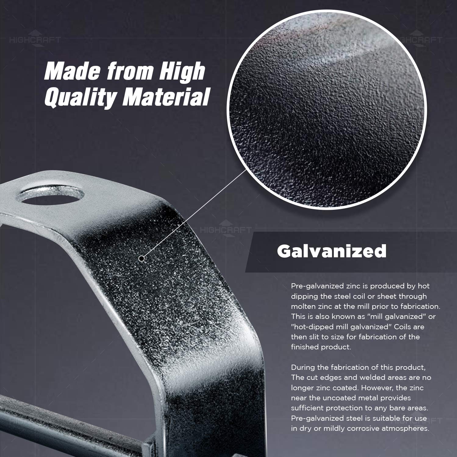 Highcraft - Colgador de horquilla (acero galvanizado)