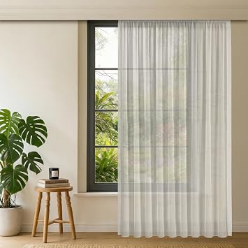 Gauze Fabric Design L ks  peksi Dokulu Bambu K r maz  t  Gerektirmez Krem 175x260 Pilesiz 1 x 1 Y KSEK KAL TEL  T L PERDE
