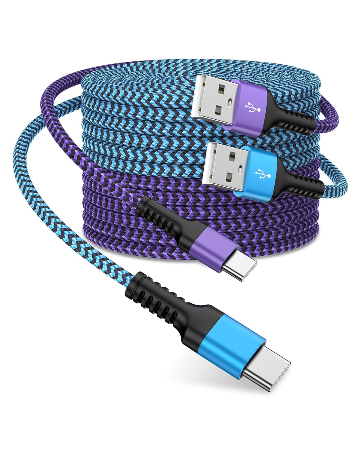 USB Type C Cable 10ft for iPhone 17/16/15 Charging Cable, 2Pack Extra Long Braided USB C to USB A Cord for iPhone 17 Pro Max,17,17 Air,17e,16,16e,16Pro Max,15,15 Pro,15 Plus-Car CarPlay Power Cord