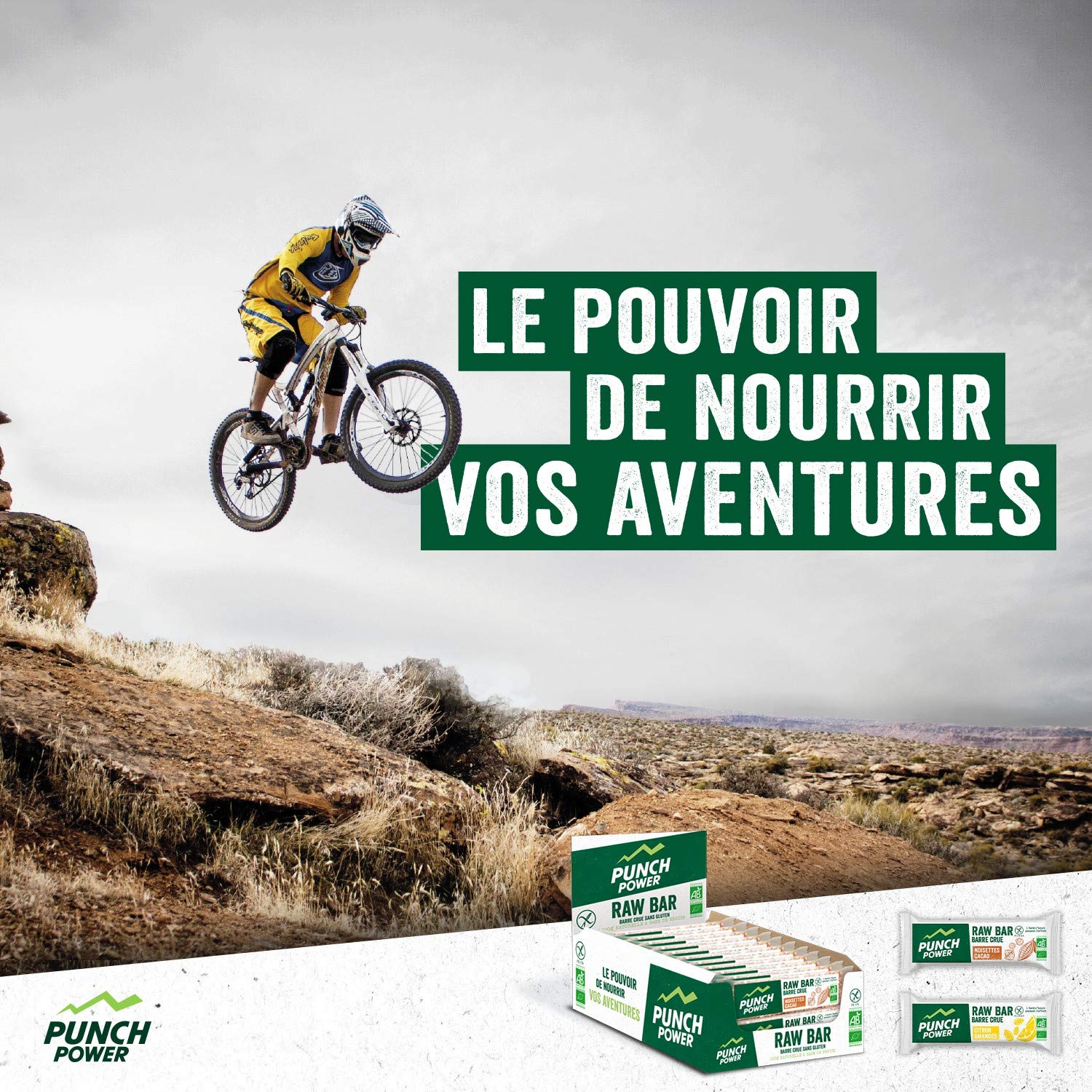 Punch power Raw Amande Citron Bio Barres - 40 g