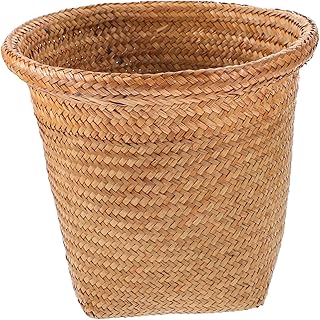 Papelera De Tejida Papelera De Ratán Decorativa Práctica Para El Hogar Y La Oficina