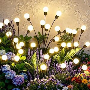 Solar Lights Outdoor Waterproof 2 Pack 16LED Solar Swaying Lights Firefly Lights for Yard Patio Pathway Decoration Unique
