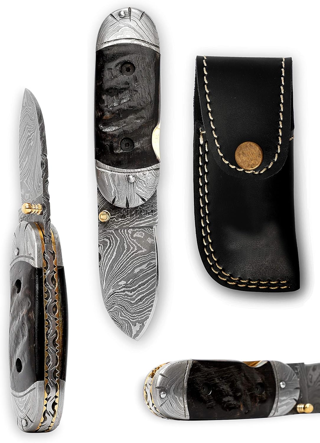 Perkin - Handmade Damascus Pocket Knife - Beautiful Folding Knife