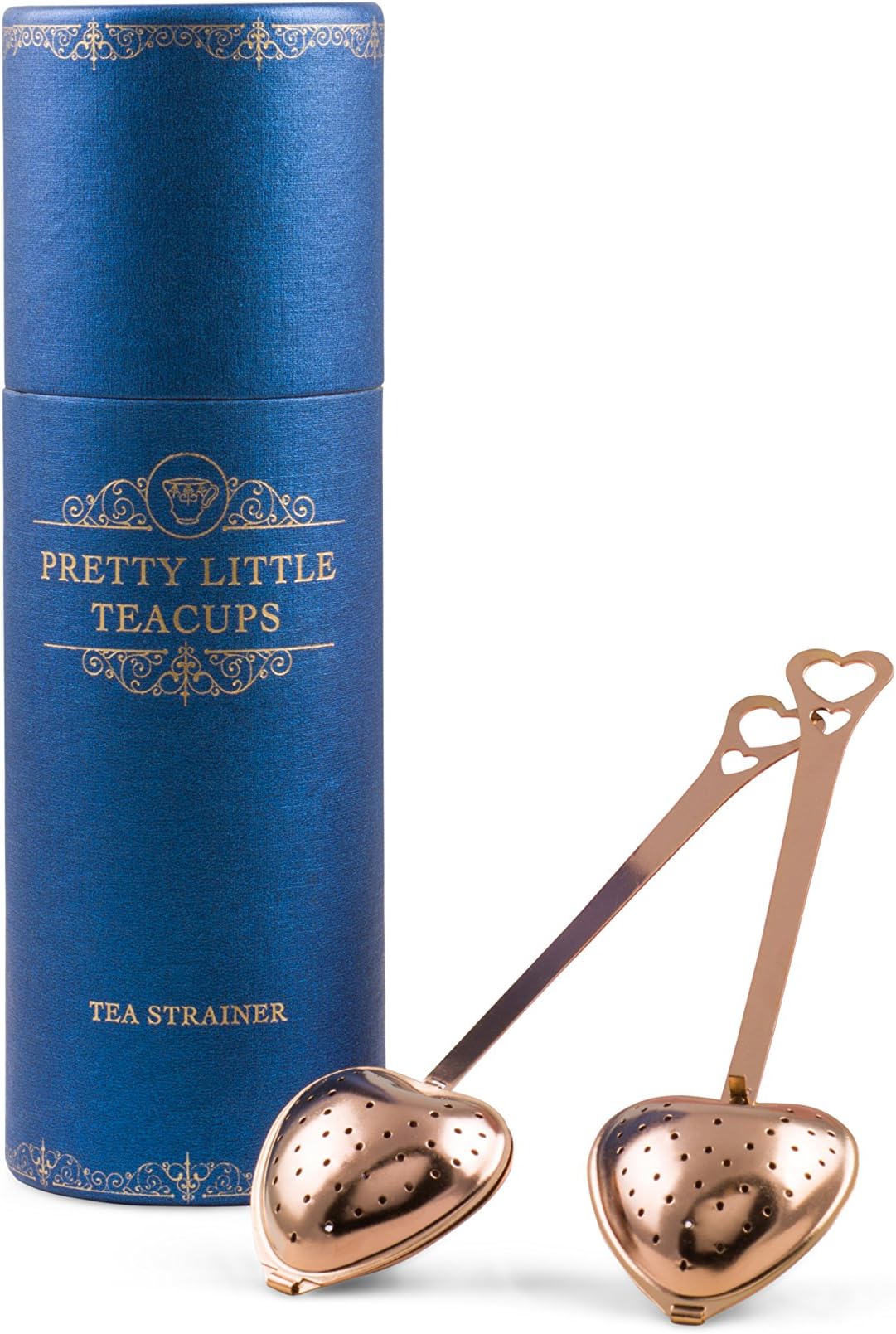 Loose Leaf Tea Infuser, Copper Heart Shaped, Set of 2