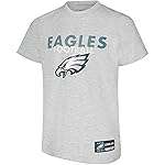 Ultra Game NFL Official Youth Super Soft Game Day T-Shirt, Philadelphia Eagles, Heather Gray, 14-16