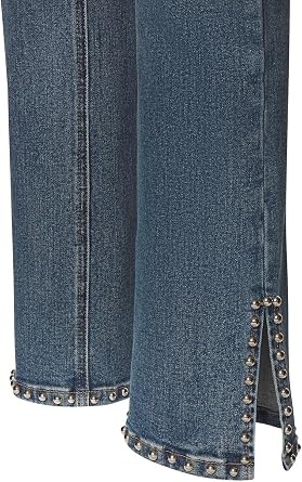 LASCANA Women's Embellished Split Hem Jeans