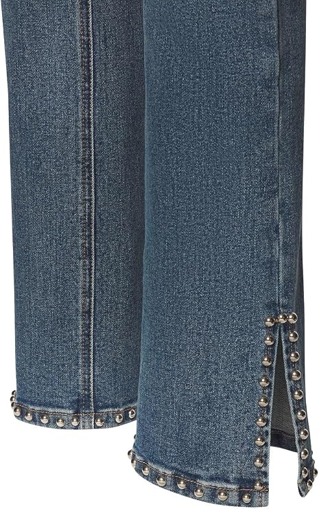 LASCANA Women's Embellished Split Hem Jeans