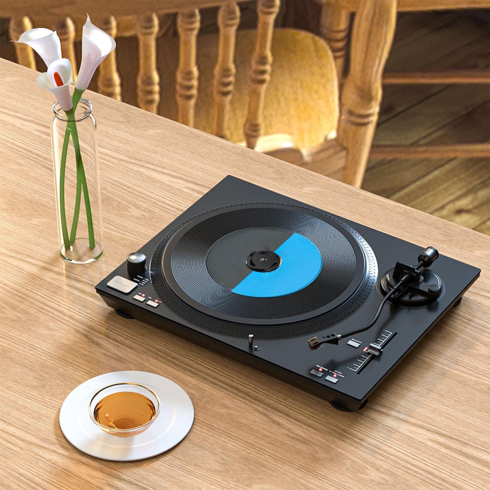 Adaptateur 45 RPM - Adaptateur d'enregistrement 45 RPM - Feuille de conversion en aluminium pour disque vinyle 45 tr/min - Pièces de platine Technics multifonctions et stables - Inserts d'adaptateur