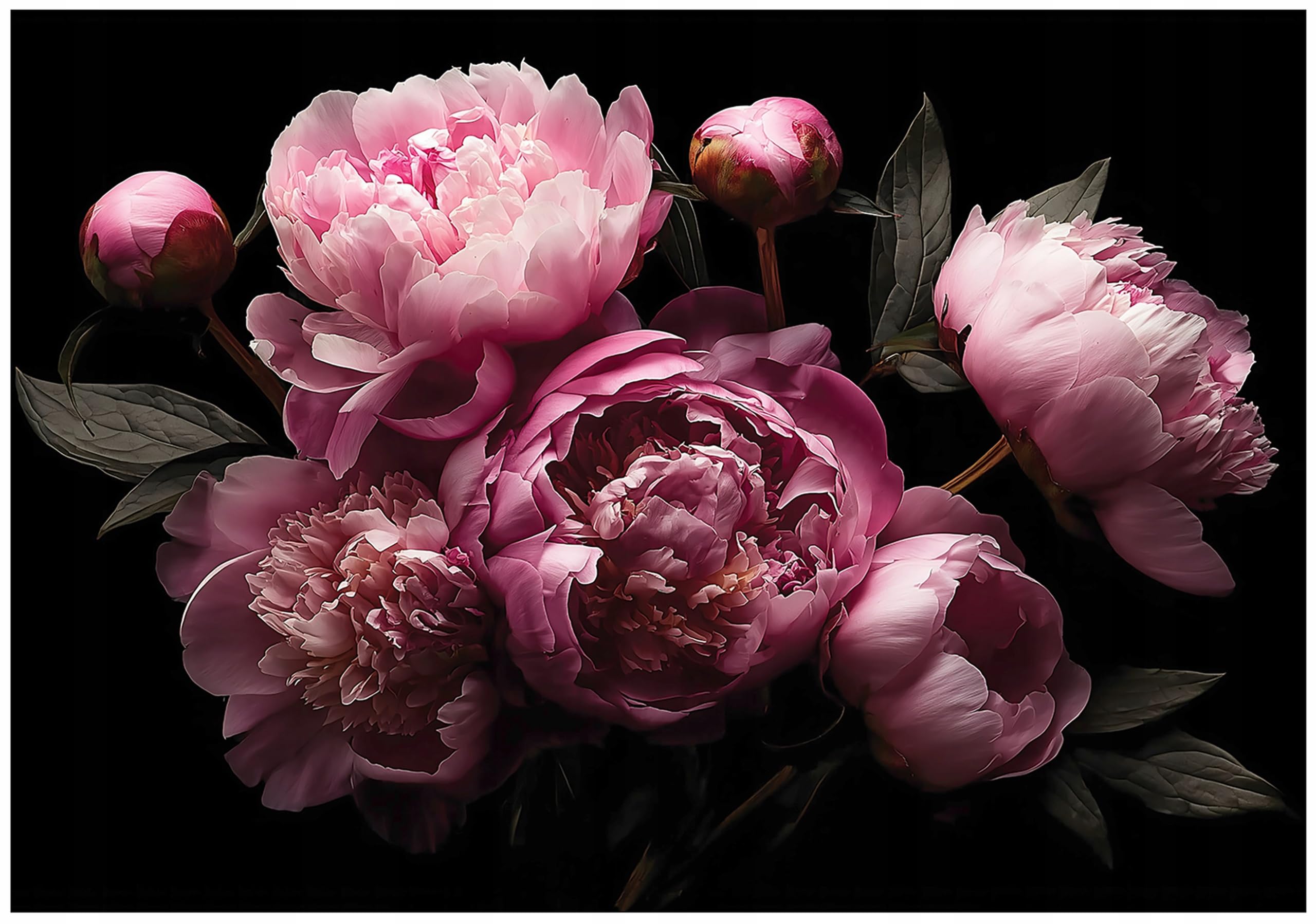 WallArena Papier peint photo intissé, pivoines, 400x280cm