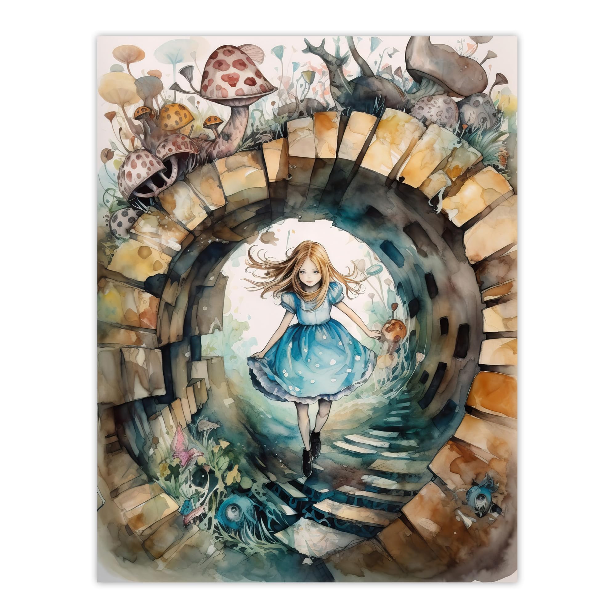 Amazon.com: Artery8 Alice In Wonderland Watercolour Through The