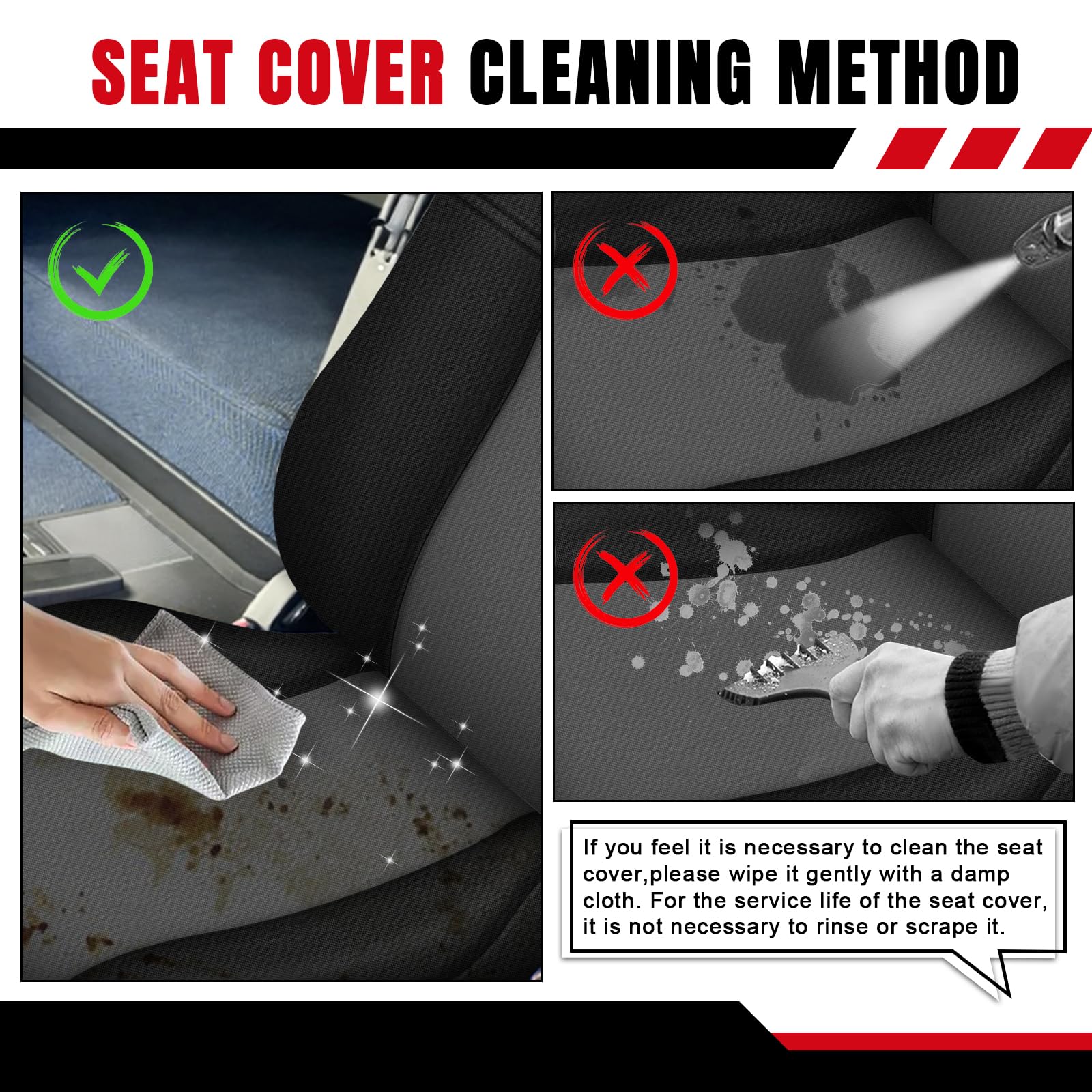 Fundas para asientos de camión para Volvo FH 12 13 16 de 2013–2026 (asiento del conductor acolchado y asiento del pasajero sin acolchado), fundas para asientos de coche Fundas protectoras para