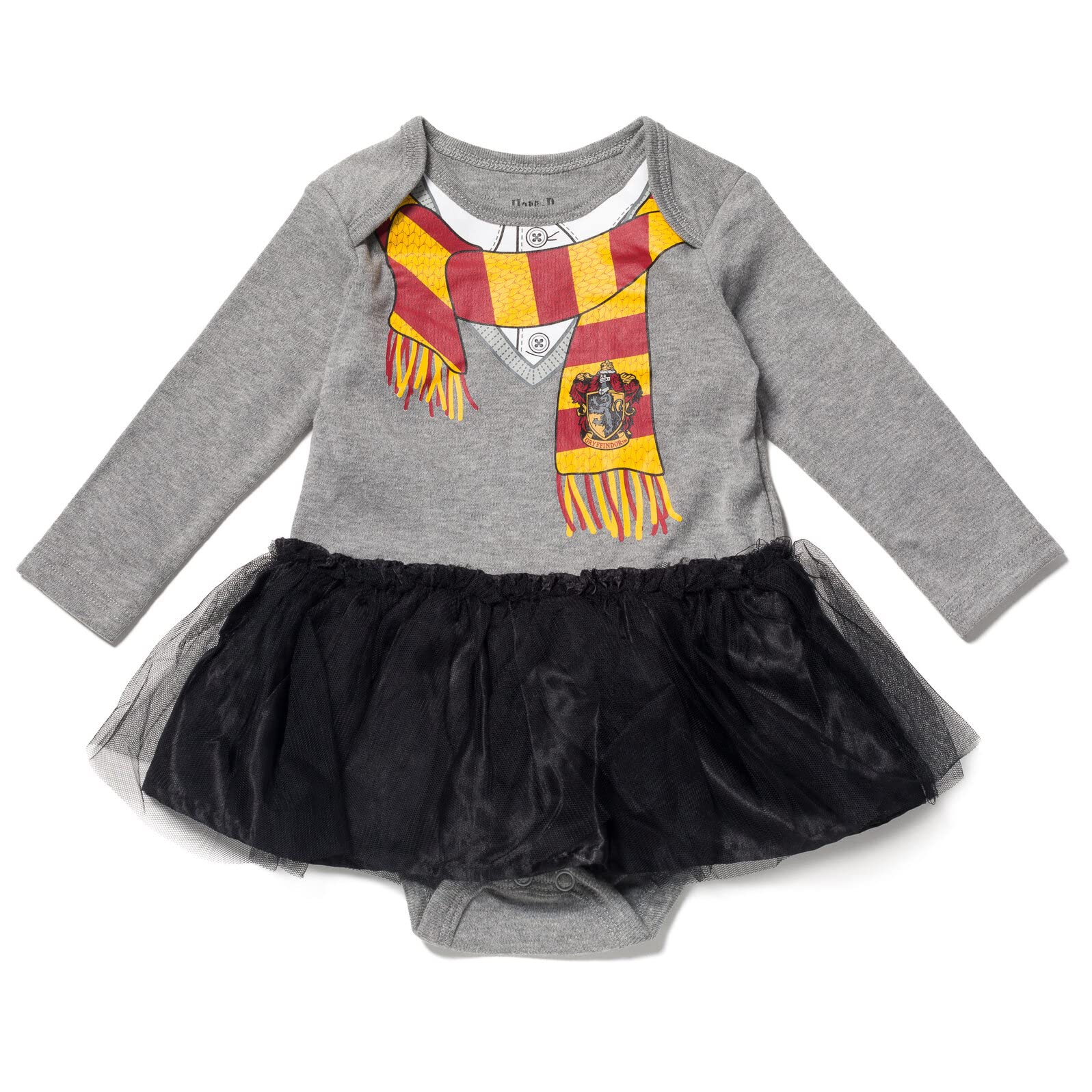 Harry Potter Body Naissance Hermione avec Jupe en Tutu - Robe avec Manches Longues - Costume de Carnival - Bébé Fille 18 Mois