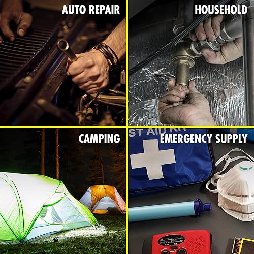 Miniatura 8 de Wagan EL4308 Linterna de camping LED con energía solar recargable por USB, linterna LED para tienda de campaña, luz de campamento con clip colgante