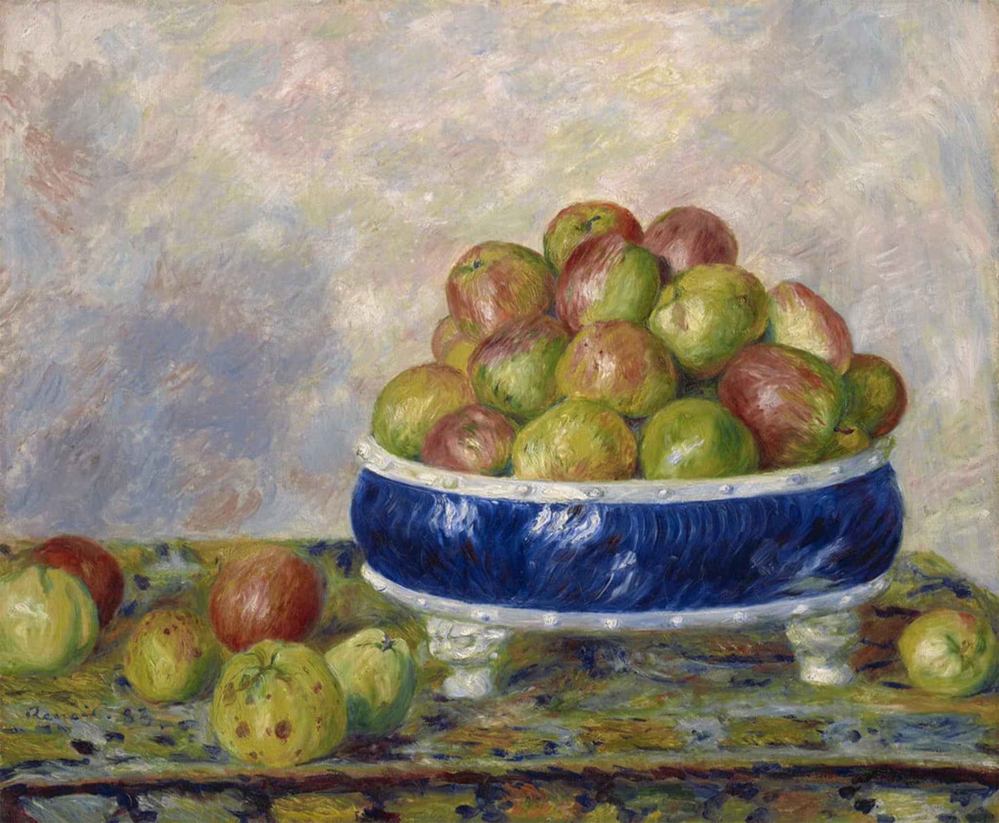 ARTXLXXBN Famous Art Print Poster Vintage Wall Art Apples in a Dish by Pierre Auguste Renoir Canvas Art Poster for Home Decor 60x90cm