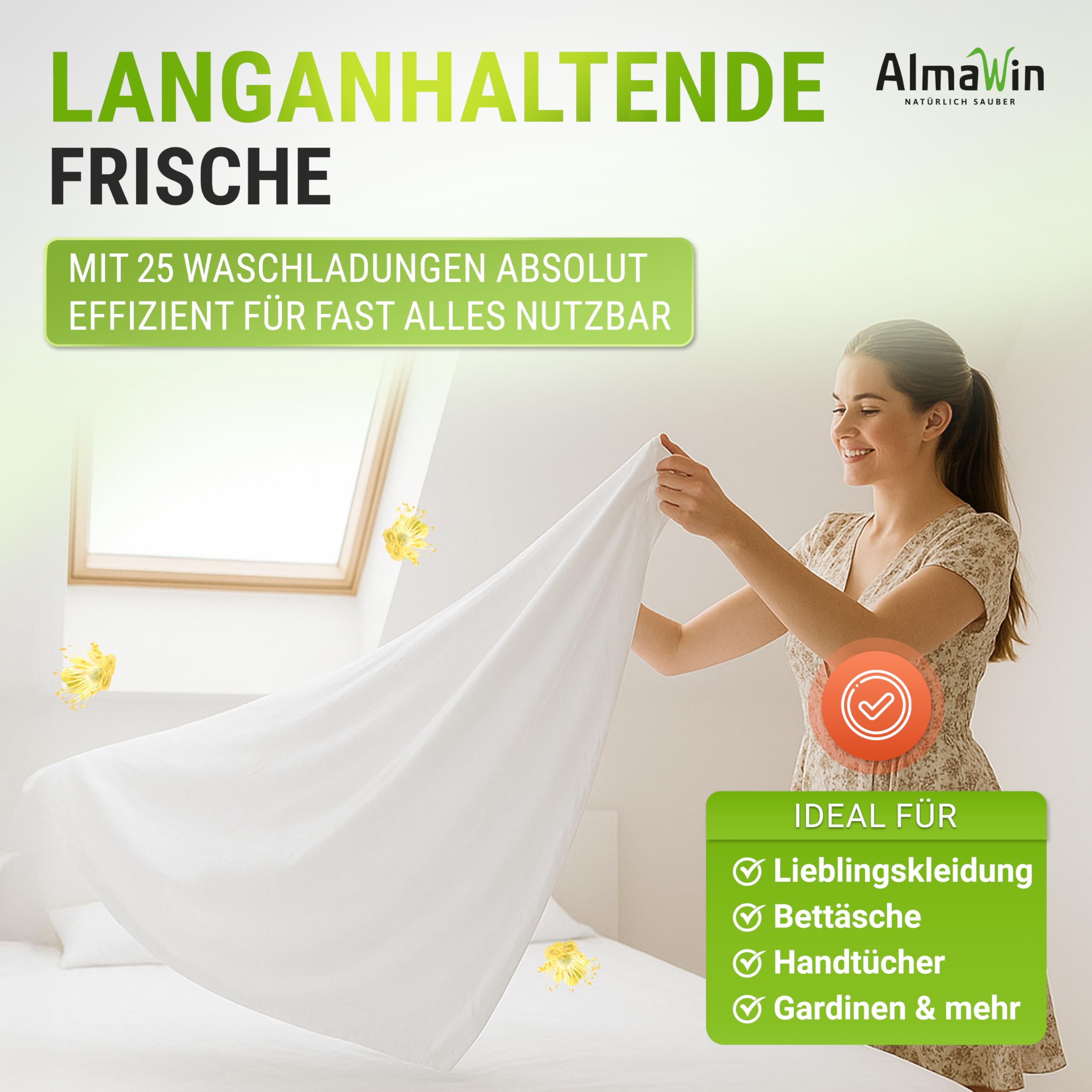 AlmaWin Bio parfum de linge Fleur de Tilleul 750 ml