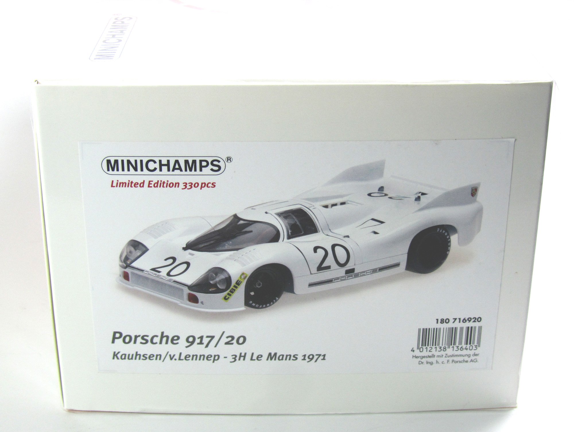 Porsche 917 / 20 #23 24h Le Mans 1st practice 'Pink Pig' 1:18 180716922 MINICHAMPS diecast model car / scale model For Sale