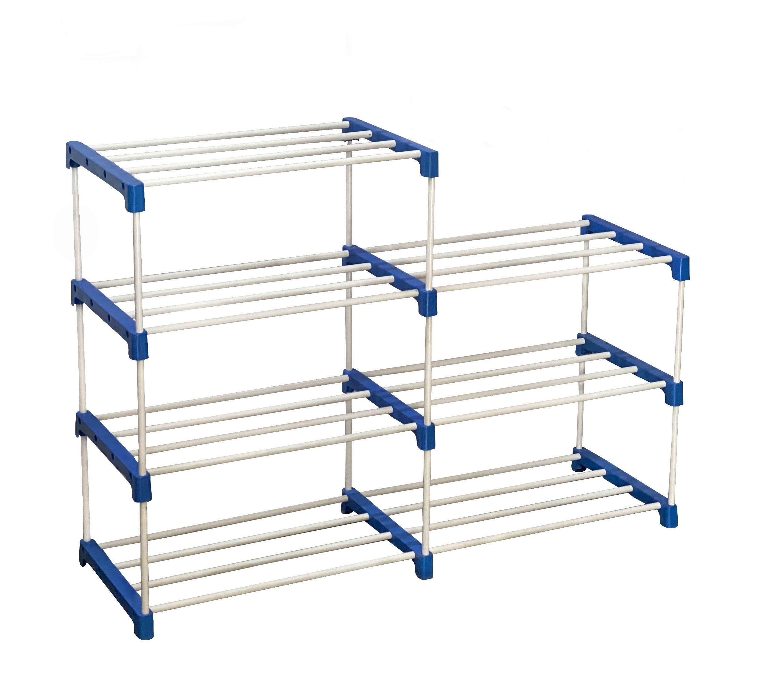 CMerchants 7 Shelf Book Shlef Cabinet Blue (Iron Rods,Plastic Joints)-image-22