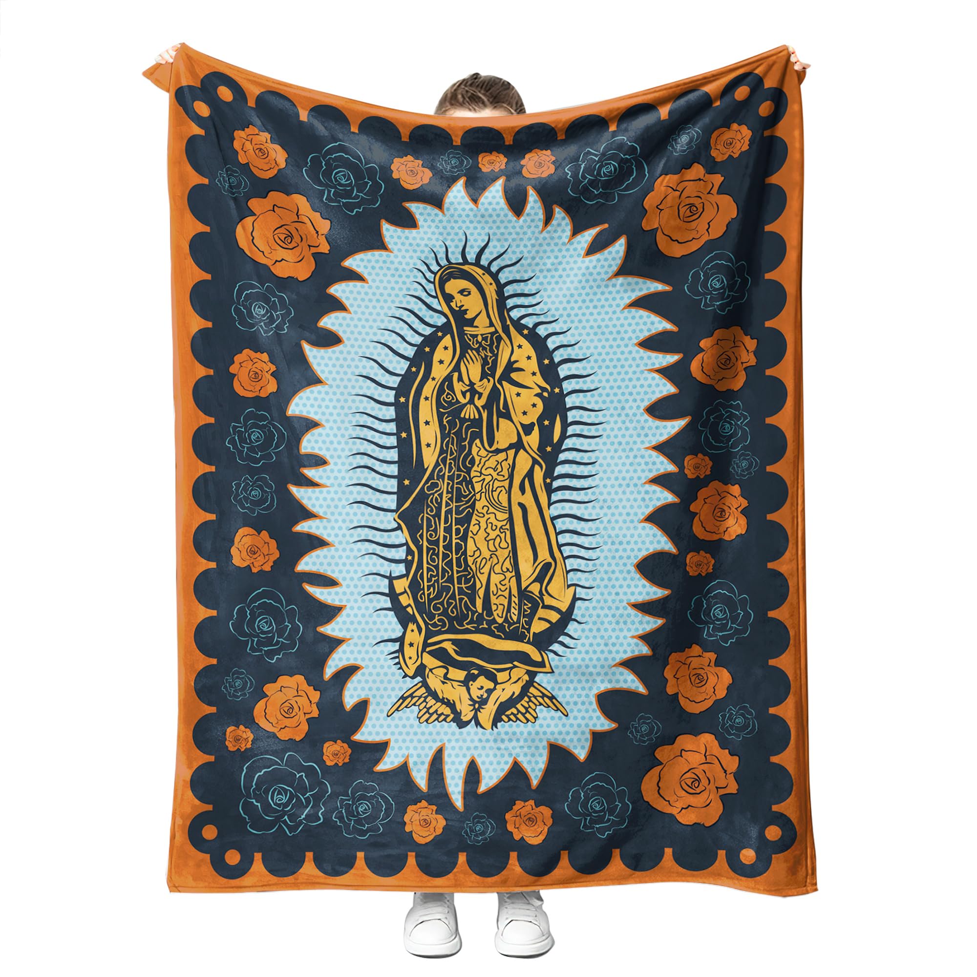 Amazon.com: QIULIBMH Virgin Mary Blanket Gifts Our Lady of