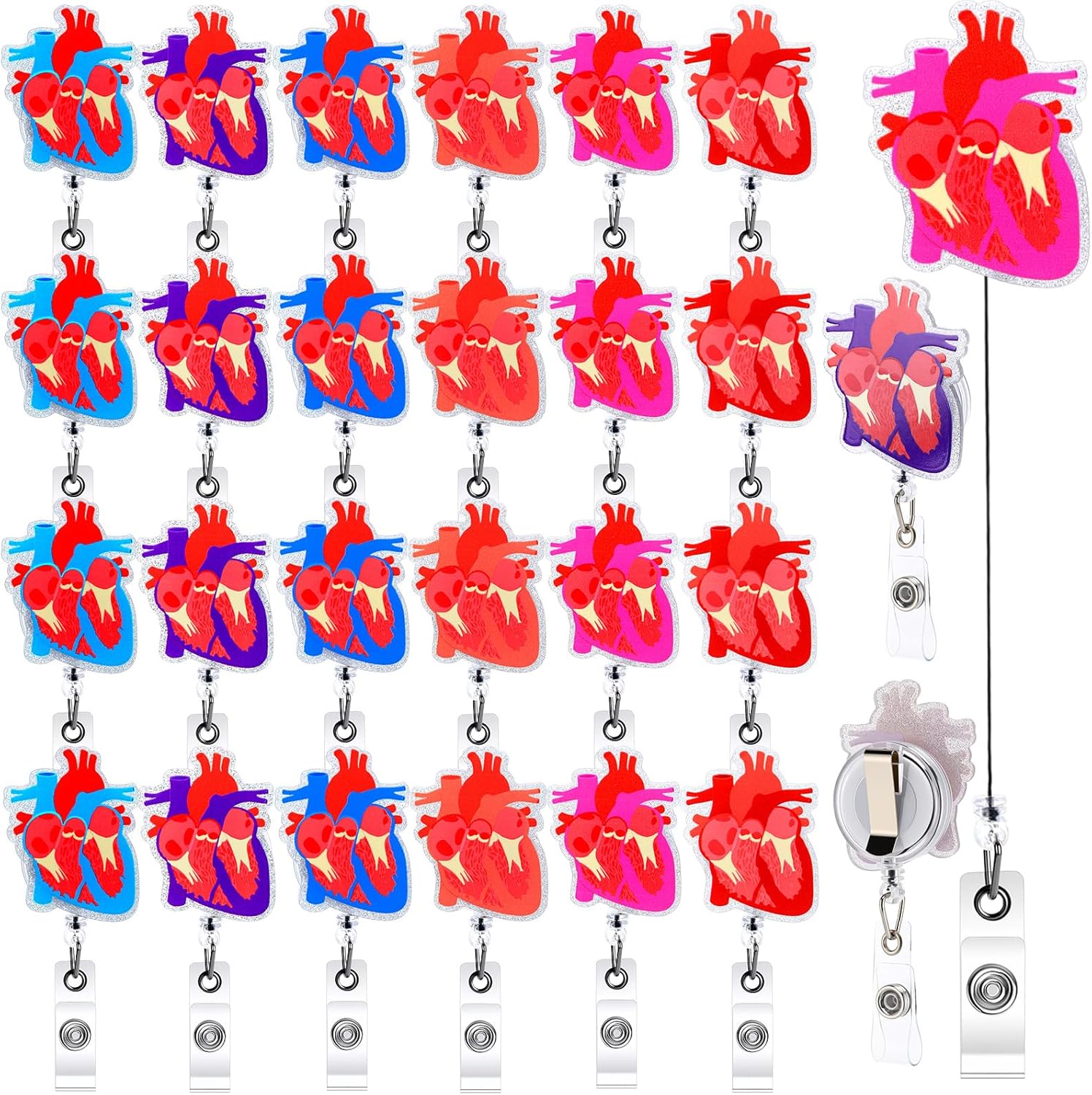 Nurse Badge Reel Retractable ID Name Holder Nursing Week Appreciation Gift for Women Student Grad Medical Healthcare