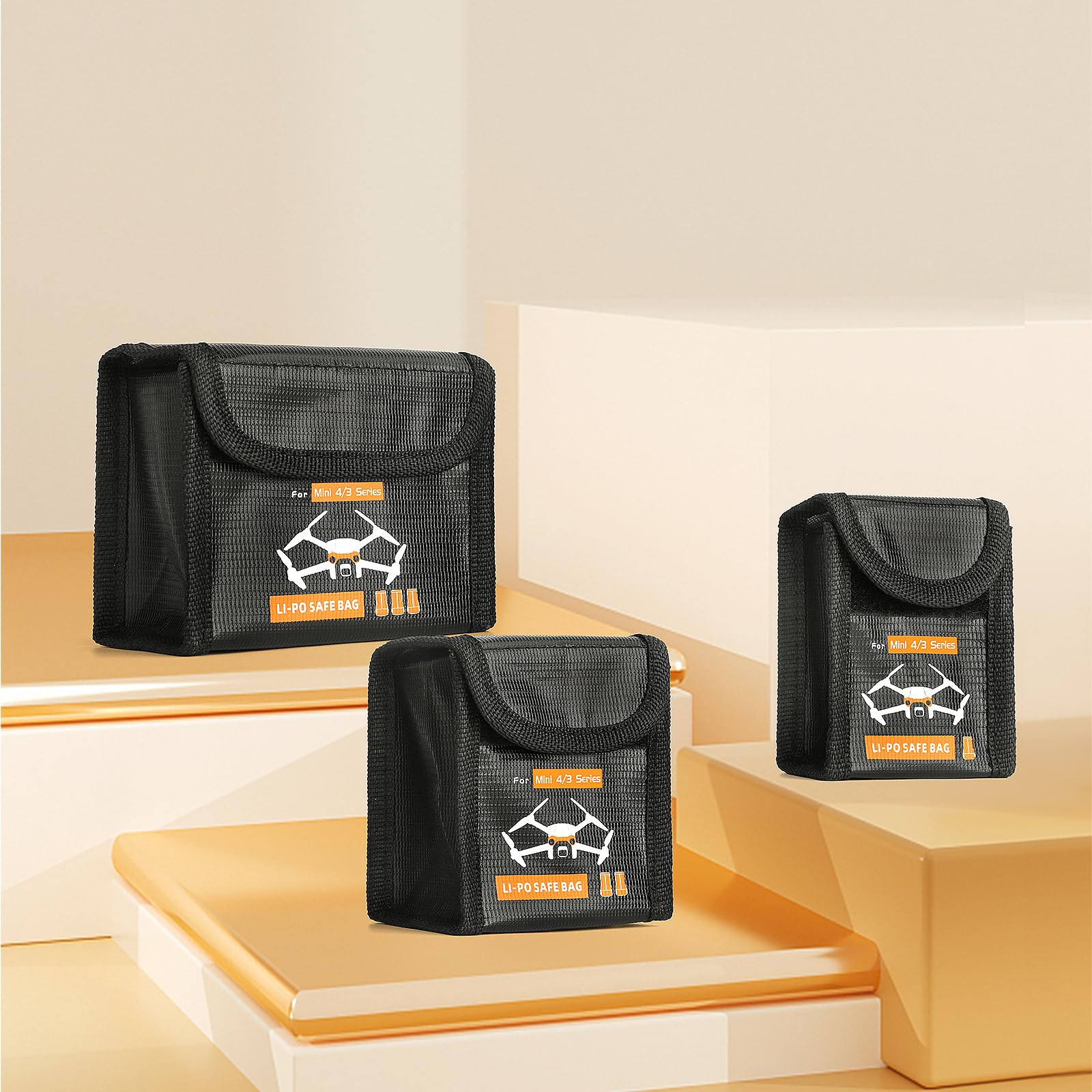 Mini 4 Pro/Mini 3 Pro Lipo - Bolsa segura para batería, protección ignífuga para DJI Mini 3/Mini 4 Pro/Mini 3 Pro (para 3 baterías, 1 unidad)