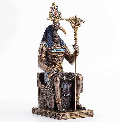 Miniatura 2 de Veronese Design 9 14 pulgadas Thoth Egipcio Dios de la Sabiduría Resina Fundida en Frío Brozne Estatua Decoración del Hogar