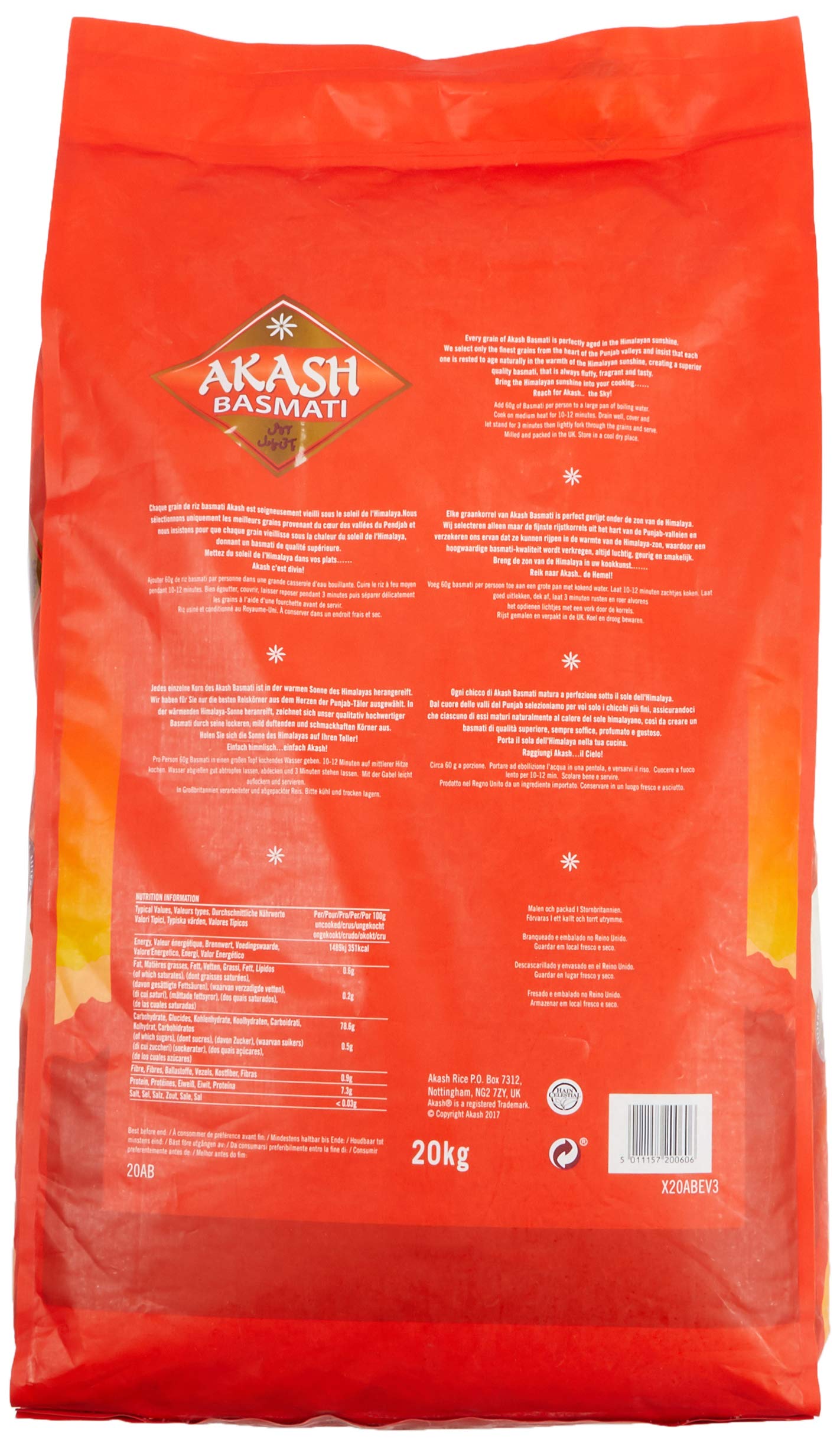 Akash Basmatireis, 1er Pack (1 x 20 kg)