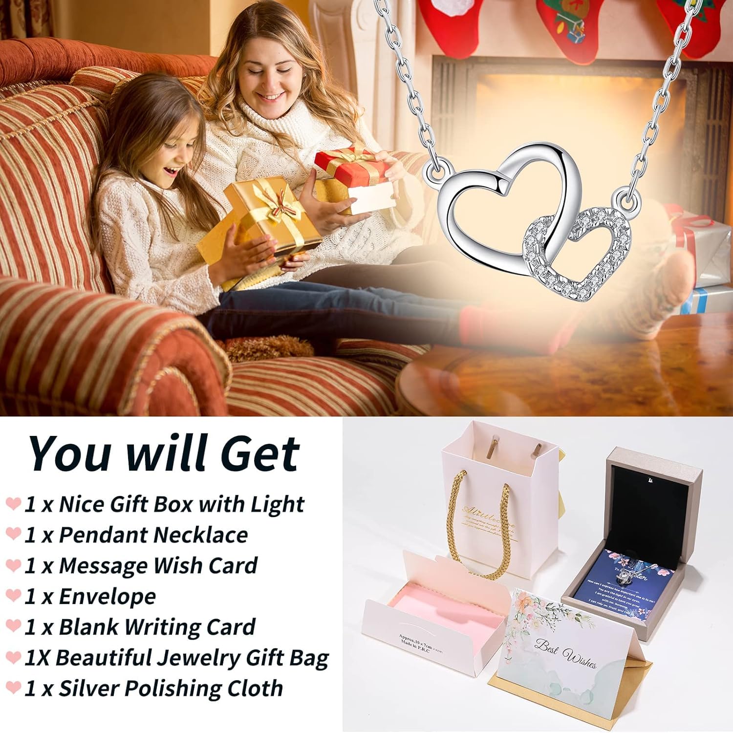 Niece Gifts from Auntie - Aunt Gifts from Niece - Aunt Niece Necklace for Birthday Christmas Graduation Wedding With Nice Message Card and Box - Image 6