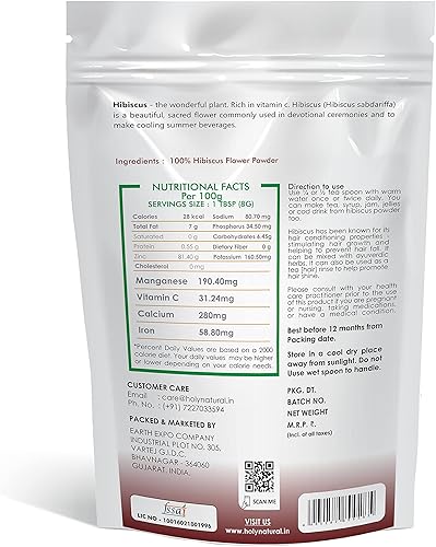 Miniatura 2 de Polvo de flor de hibisco comestible Sabdariffa, 2.2 lbs